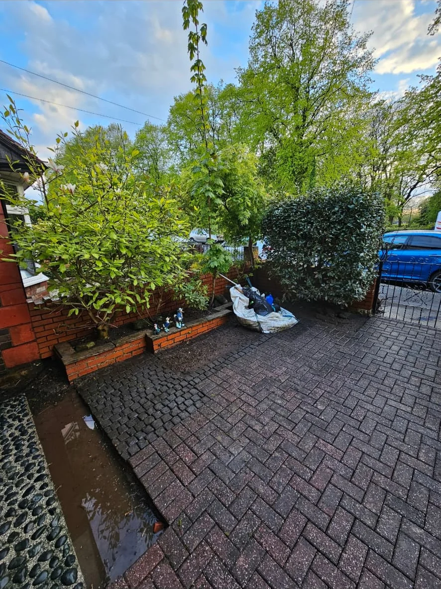Front driveway and borders after a clearance visit